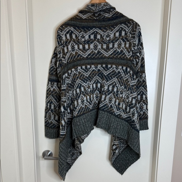 Chic Geometric Open Front Cardigan - Picture 6 of 6